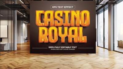 Casino Royal Editable Text Effect Gold Jackpot Luxury Text Style, Poker Casino Editable Text Effect Gold Jackpot Luxury Text Style Wall mural