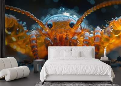 Close-Up of Vibrant Lobster Underwater in Natural Habitat Wall mural