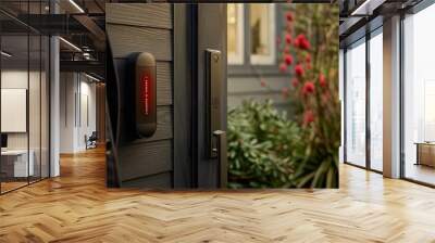 Futuristic Biometric Smart Lock for High-Tech Security Solutions Wall mural