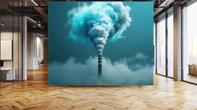 Industrial Steam Creation in a Turbulent Atmosphere Wall mural