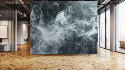 Panoramic close-up, high detail scan of swirling smoke texture, Generative AI Wall mural