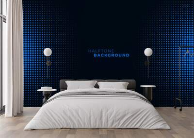 abstract and modern geometric background in halftone style Wall mural