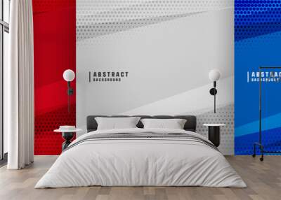 abstract background with geometric shapes design in three colors Wall mural