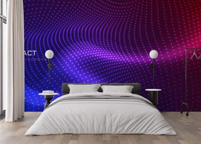 abstract coloful particles banner design Wall mural