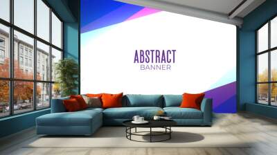 abstract colorful geometric style banner with text space Wall mural