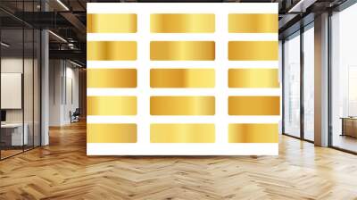 abstract golden color palette banner in set Wall mural