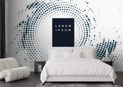 abstract halftone frame design background Wall mural