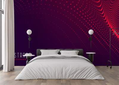 abstract particles background in red shades Wall mural