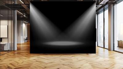 abstract stage spotlight focus on black background Wall mural