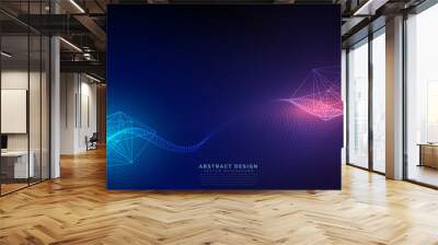 abstract technology background with light effect vector Wall mural