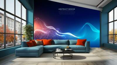 abstract technology background with light effect Wall mural