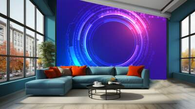 abstract technology digital futuristic banner concept design Wall mural