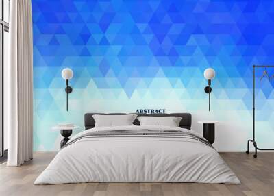 abstract triangle blue pattern shape banner design Wall mural