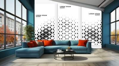 abstract triangle halftone pattern set Wall mural