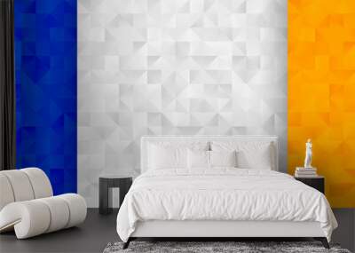 abstract triangles pattern background design in three colors Wall mural