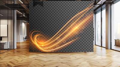 abstract wavy transparent light effect vector background Wall mural