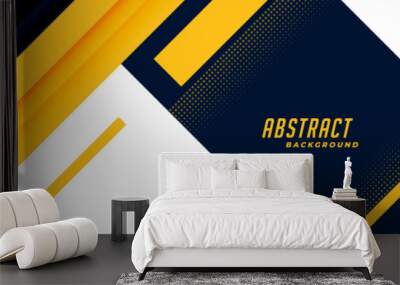 abstract yellow background with geometric shapes style Wall mural