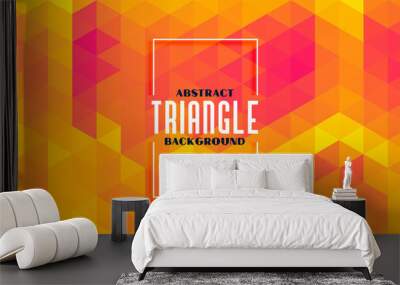 abstract yellow triangle pattern stylish banner design Wall mural