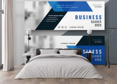 blue business professional banner with image space Wall mural