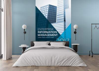 blue roll up display banner mockup template Wall mural