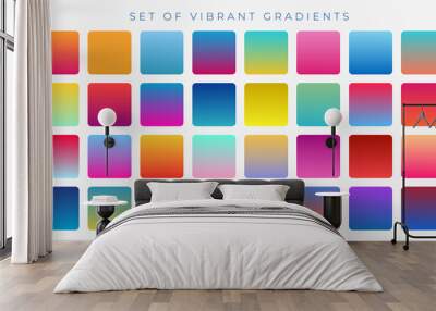 bright vibrant set of gradients background Wall mural