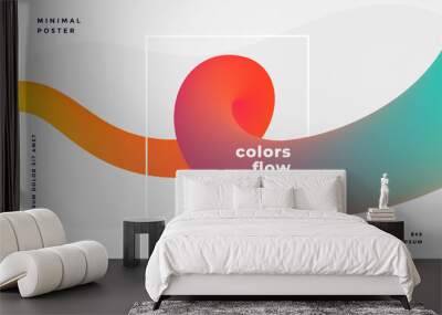 colorful fluid loop banner background Wall mural