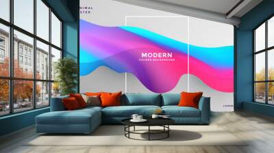 colorful fluid wave abstract background Wall mural