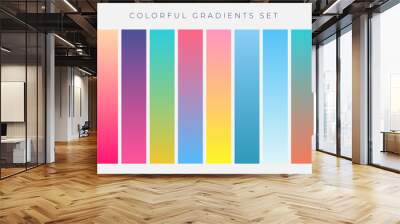 colorful set of vibrant gradients Wall mural