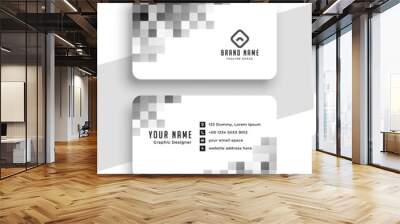 creative pixel style business card design Wall mural