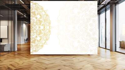 decorative golden oriental mandala pattern backdrop Wall mural