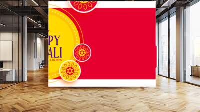 decorative happy diwali wishes 2024 banner Wall mural