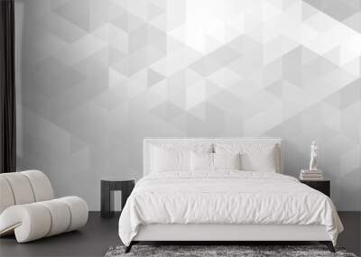 ekegant white and gray triangle pattern banner design Wall mural