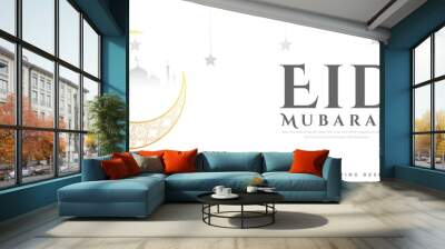 elegant eid mubarak religious event banner design Wall mural