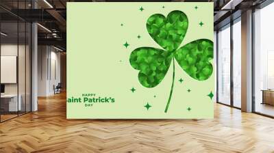 elegant st patricks day leaf decorative background Wall mural