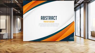 elegant wave presentation abstract banner design Wall mural