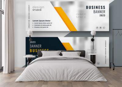 elegant yellow professional business banner template Wall mural