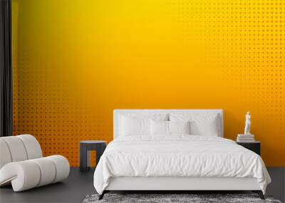 eye catching abstract retro yellow wallpaper with halftone effect Wall mural