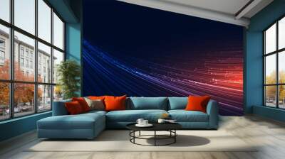 flowing speed lines technology background Wall mural