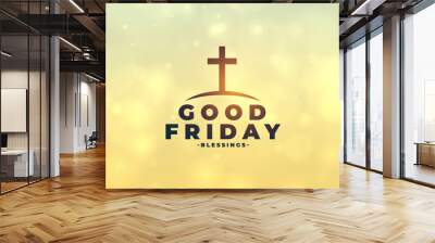 good friday concept background with cross symbol Wall mural