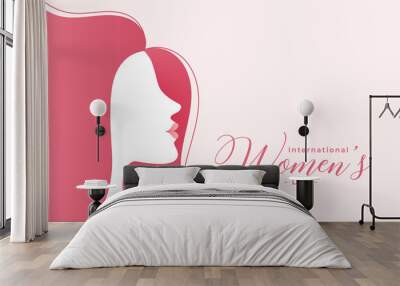 happy womens day card design Wall mural