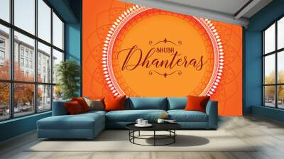 hindu religious shubh dhanteras greeting background Wall mural