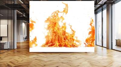 isolated hot fire flame ignite cutout in pack of three Wall mural