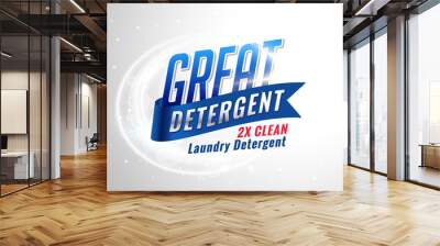 laundry detergent packaging concept for clean fabrics Wall mural