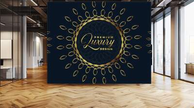 luxury golden mandala art premium background design Wall mural