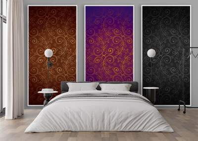 luxury royal vintage banners set Wall mural