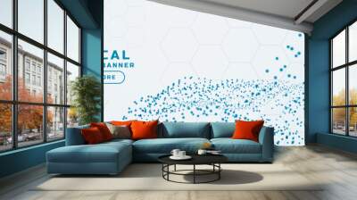 medical health care hexagonal pattern backdrop in particle style Wall mural