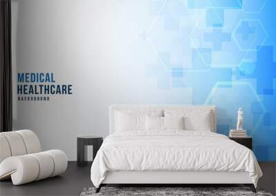 medical science and healthcare blue banner design Wall mural