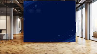 minimal line style dark blue memphis background Wall mural