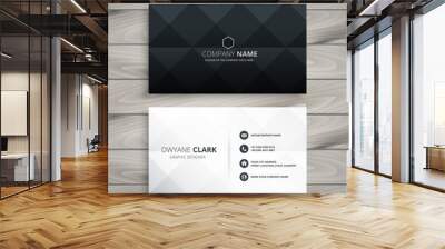 modern black and white business card design Wall mural