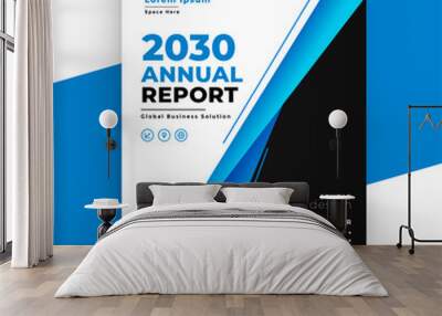 modern corporate yearly report flyer ready to print design Wall mural